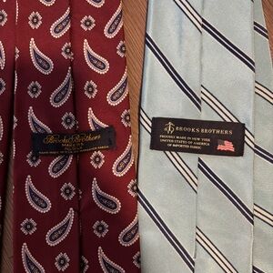 Brooks Brothers Red and Blue Silk Ties